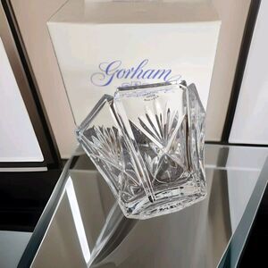 Vintage Gorham Avon 1995 24% Lead Crystal Bowl Mint Nut Dish Boxed Wedding 90s